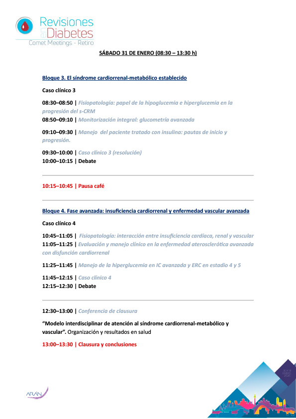 Programa Revisiones en Diabetes - 31 de enero de 2026